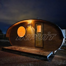 Oval sauna LITTLE PORCINE with two rooms