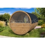 Barrel sauna DELUX 1 with half-moon window