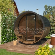 Barrel sauna IN CUP 280 with fullmoon window, one room