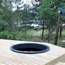 Hot tub 1000 l fiberglass, terrace set