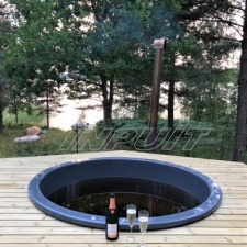 Hot tub 1500 l fiberglass, terrace set