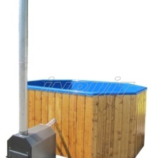 Hot tub 1600 l fiberglass, external heater