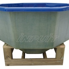 Hot tub 2300 l fiberglass, terrace set