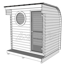 Barrel sauna/steam room LEON with one room